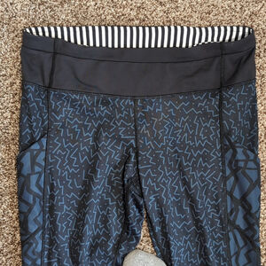 Lululemon Athletica Seawheeze Navy Running Leggings Size 8